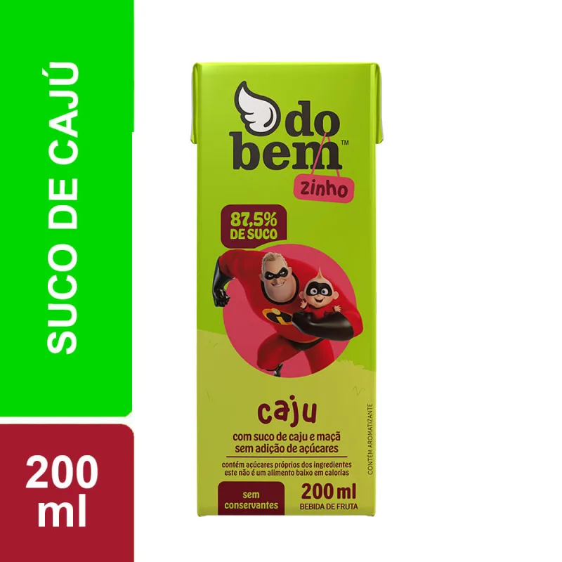 SUCO TODO DIA CAJU TP 200ML - Do Bem - Preparações De Hortícolas E Frutas