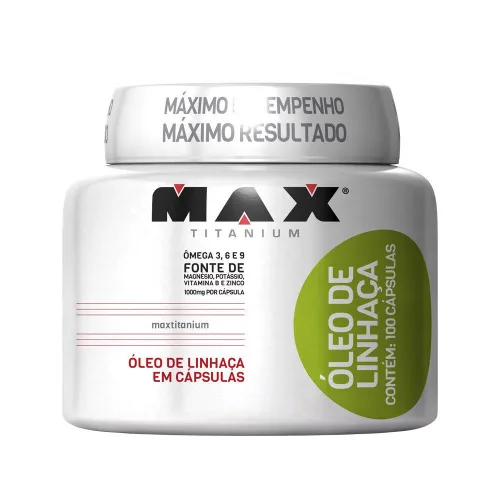 Oleo De Linhaça 100 Cps Max Titanium - MAX TITANIUM - Suplementos