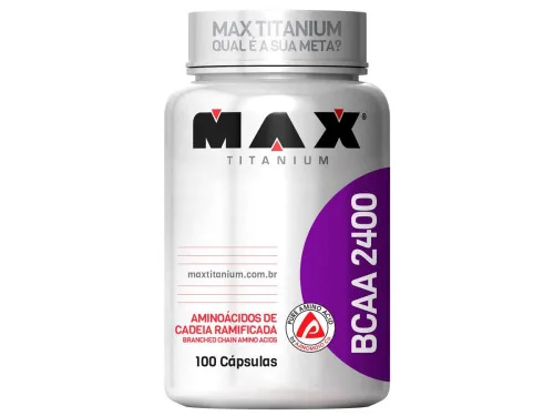 Esportivo Max Titanium Bcaa 2400 Pote 100 Cápsulas - MAX TITANIUM - Suplementos