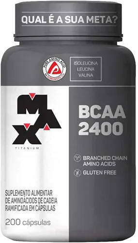 Esportivo Max Titanium Bcaa 2400 Pote 200 Cápsulas - MAX TITANIUM - Suplementos