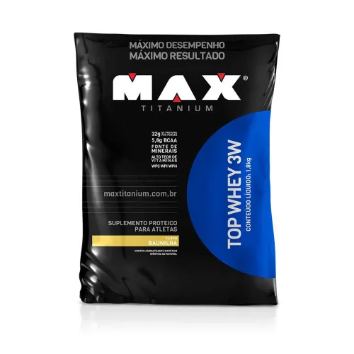 Top Whey 2 K Banana Refil - MAX TITANIUM - Suplementos