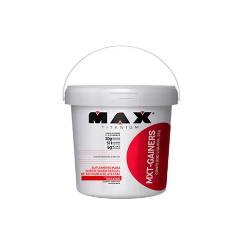Mxt Gainers Hipercalorico 5kg Morango Max Titanium - MAX TITANIUM - Suplementos
