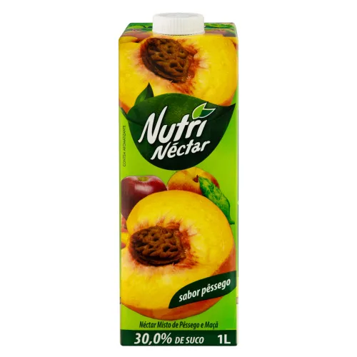 NÉCTAR PÊSSEGO NUTRINÉCTAR CAIXA 1L - NUTRINÉCTAR