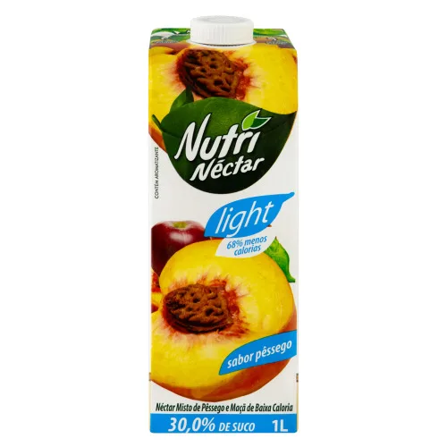 NÉCTAR PÊSSEGO LIGHT NUTRINÉCTAR CAIXA 1L - NUTRINÉCTAR