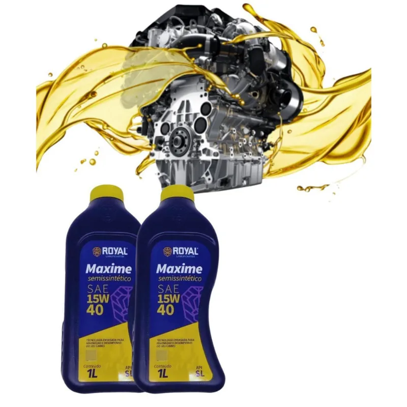 2 Litro Óleo De Motor Semissintético 15W40 Sae Royal Maxime