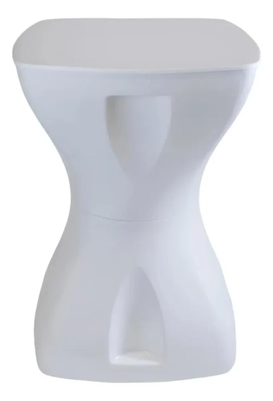 Mesinha Para Área Externa Lateral Apoio Branca De Plástico - Decoreshop - Natal