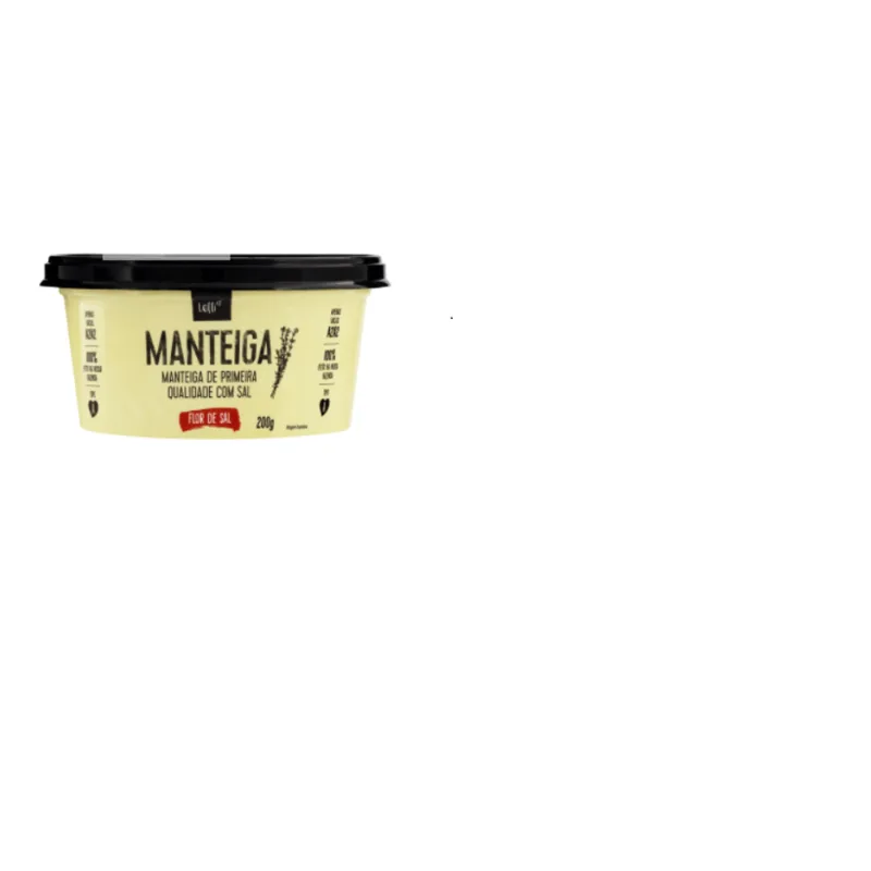 Manteiga LETTI com Flor de Sal 200g Manteiga de Primeira Qualidade com Flor de Sal Tipo A Letti a² Pote 200g