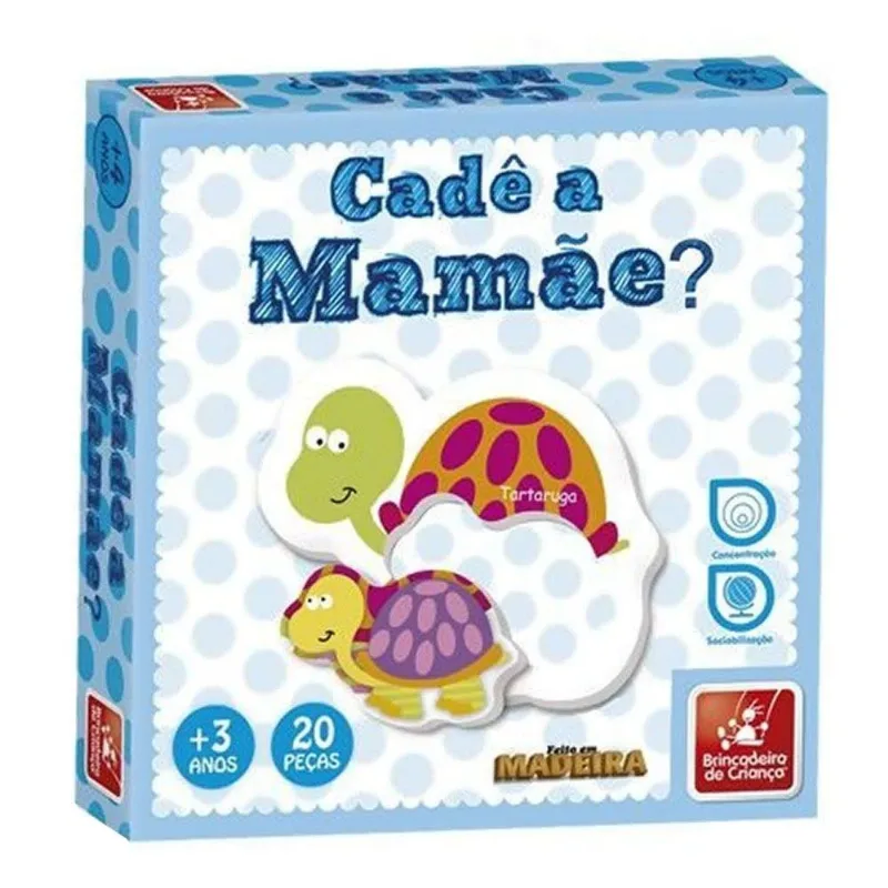 Jogo Educativo Cade a Mamae 20 Pecas +3 Anos