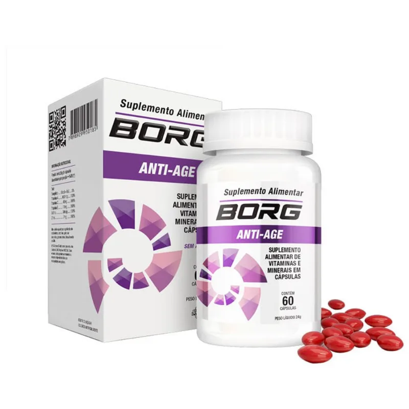 Suplemento Alimentar Borg Anti-Age 60 Cápsulas Gel