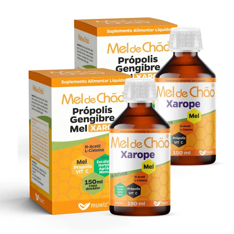 Kit 2 Mel De Chão Propolis Gengibre E Mel 60ml - Muwiz - Não Informado - Mercearia