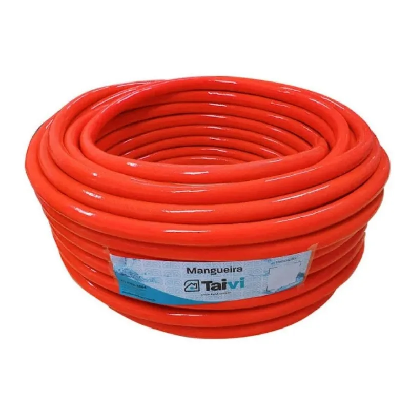 Mangueira Lisa PVC Super Flexível 1/2" x 2mm Taivi Mangueira Lisa PVC 1/2" 10m Laranja Superflex Taivi