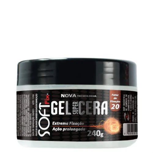Gel Fixador Softfix 240g Super Cera Sem Alcool Unit - SOFTFIX - Higiene E Beleza
