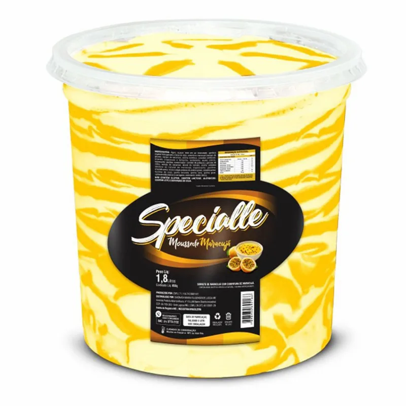 Sorvete Gellak Premiatto Mousse de Maracujá Trufado 1.8l SORVETE GELLAK PREMIAT 1.8L, M.MARAC