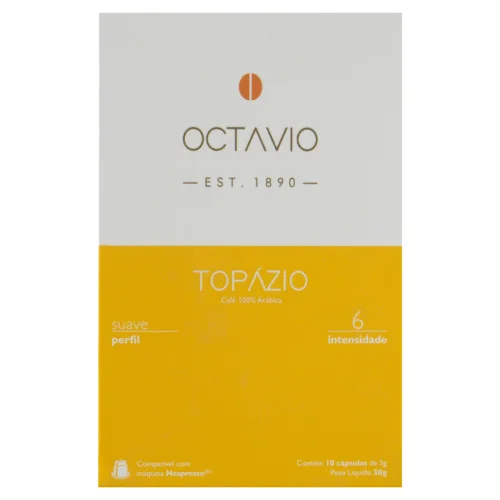 Café Em Cápsula Topázio Octavio Caixa 50g 10 Unidades - OCTAVIO CAFE SELECTION - Mercearia