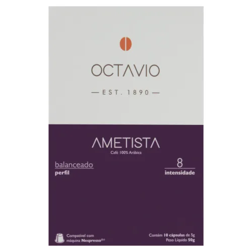 Café Em Cápsula Ametista Octavio Caixa 50g 10 Unidades - OCTAVIO - Mercearia