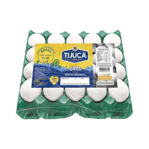 Ovos Tijuca Branco Grande com 20 Unidades - Tijuca - Hortifruti