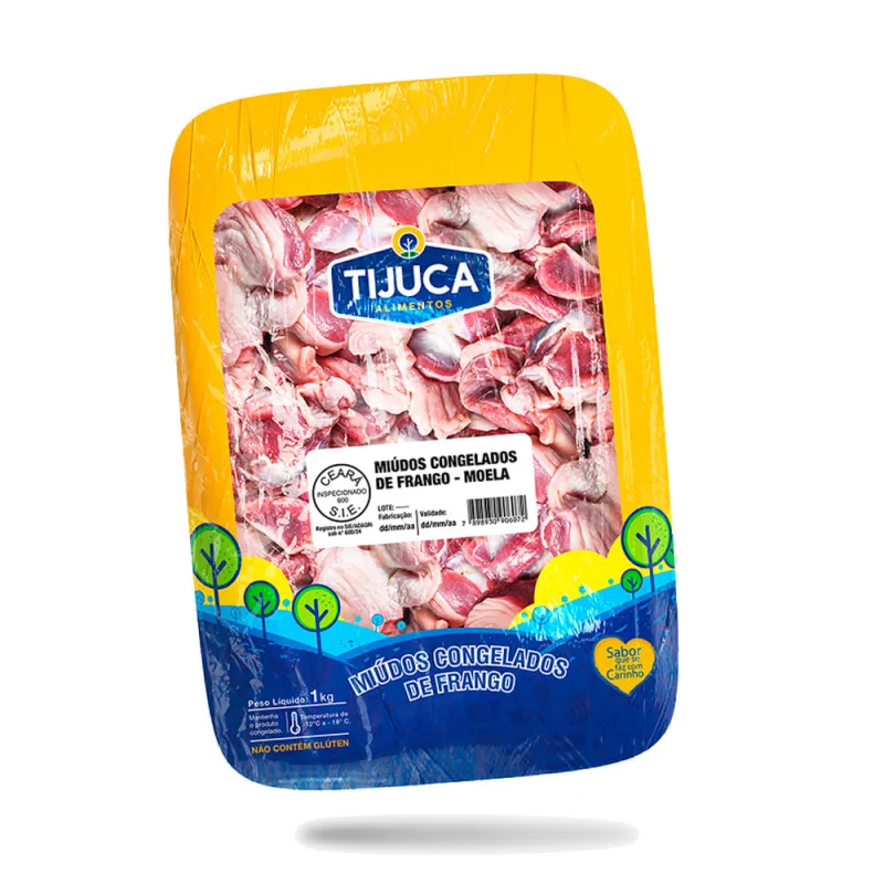 Moela de Frango Tijuca Bandeja Congelada 1Kg - Tijuca - Carnes E Aves
