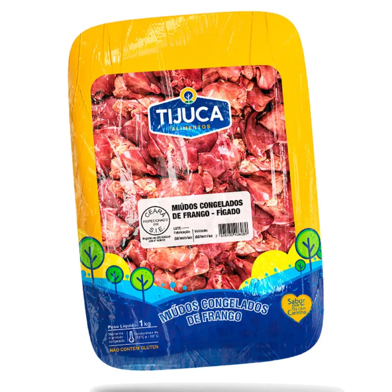 Fígado de Frango Tijuca Bandeja Congelado 1Kg - Tijuca - Carnes E Aves