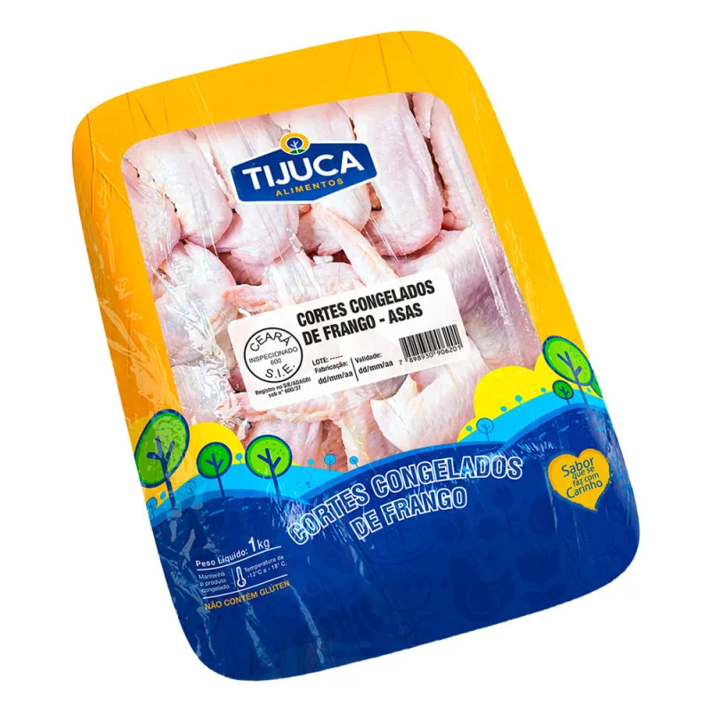 Asa de Frango Tijuca Bandeja Congelado 1Kg - Tijuca - Carnes E Aves