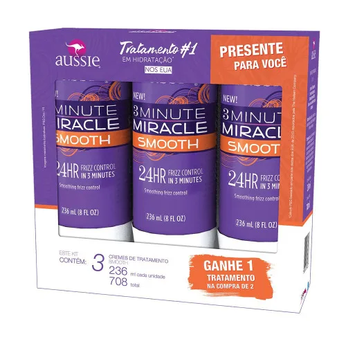 Kit Cr Trat Aussie 236ml Lv3 Pg2 Smooth - AUSSIE - Higiene E Beleza