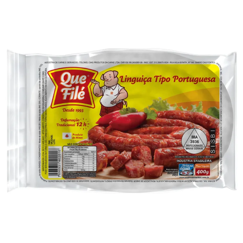 Linguiça Portuguesa Que Filé Defumada 400g