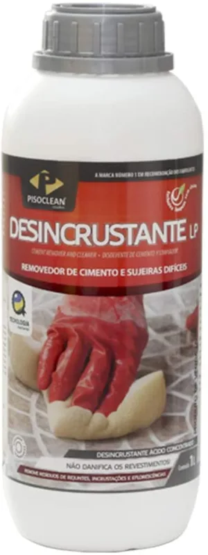 Desincrustante LP 1 Litro Pìsoclean - Pisoclean - Organização Da Casa