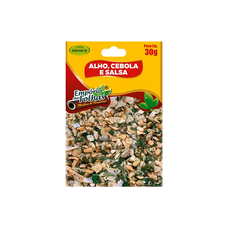Tempero Empório das Folhas Alho, Cebola e Salsa 30 g - Empório das Folhas - Mercearia
