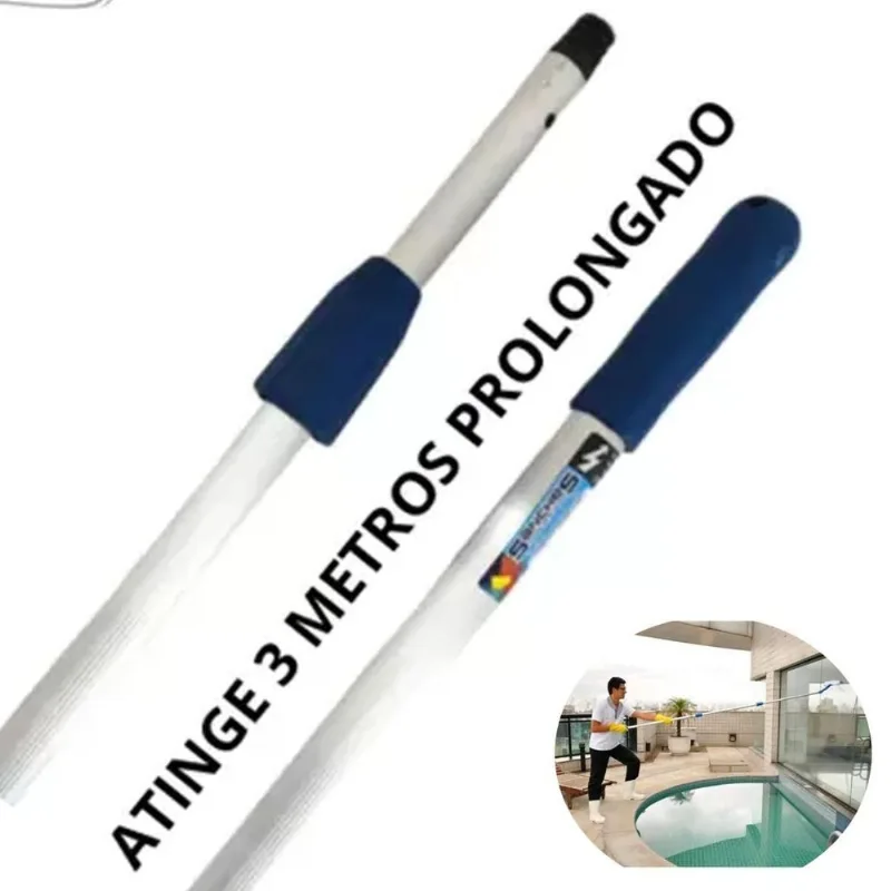 Cabo Alumínio Extensão Telescópica 3 Metros Extensor 2