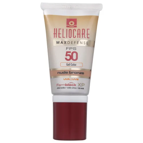 Max Defense Gel Color Heliocare Protetor Solar Nude... - MELORA