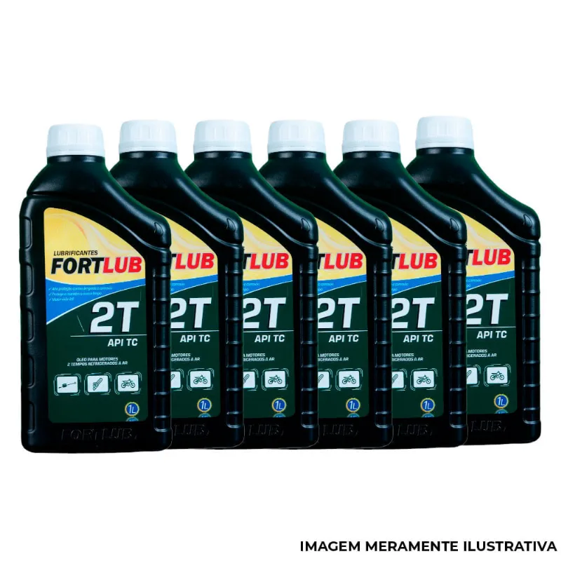 Óleo Lubrificante Fortlub 2T API TC Caixa 24 Unidades 1 Litro (MP)