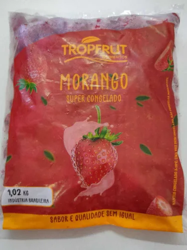FRUTA CONGELADA TROPFRUT MORANGO PCT 1 02KG - MORANGO