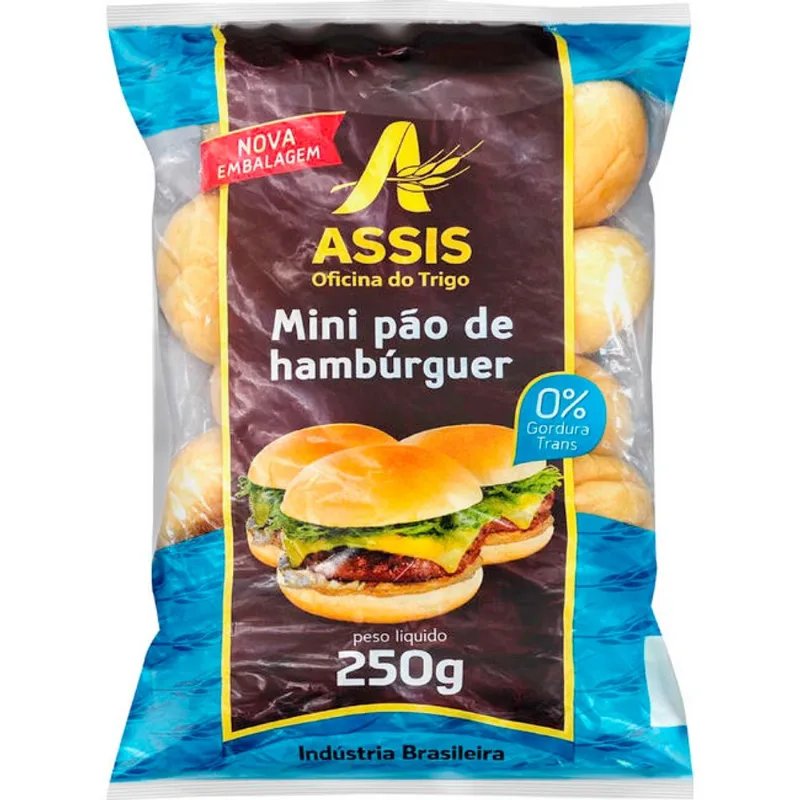 Mini Pão de Hambúrguer Assis 250g