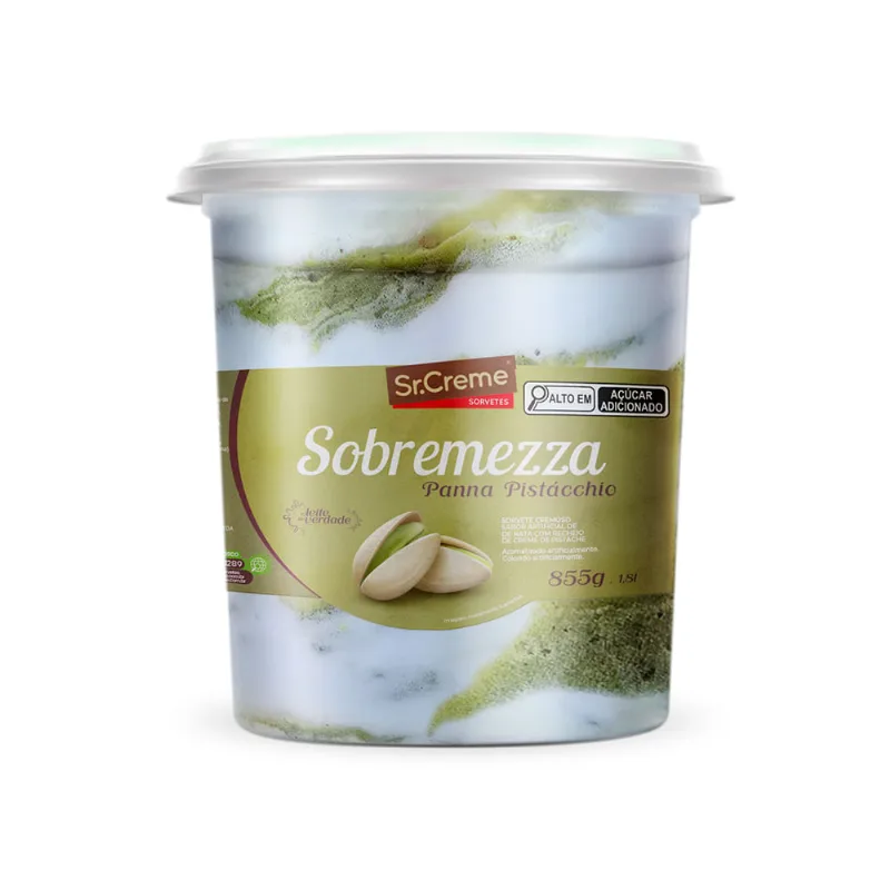 Sorvete SrCreme Sobremezza Panna Pistachio 1,8L