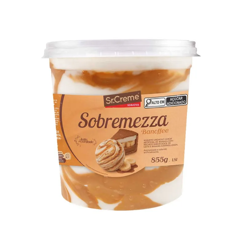 Sorvete Sr Creme Sobremezza Banoffee 1,8L