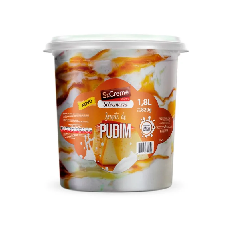 Sorvete SrCreme Sobremezza 1,8L Pudim