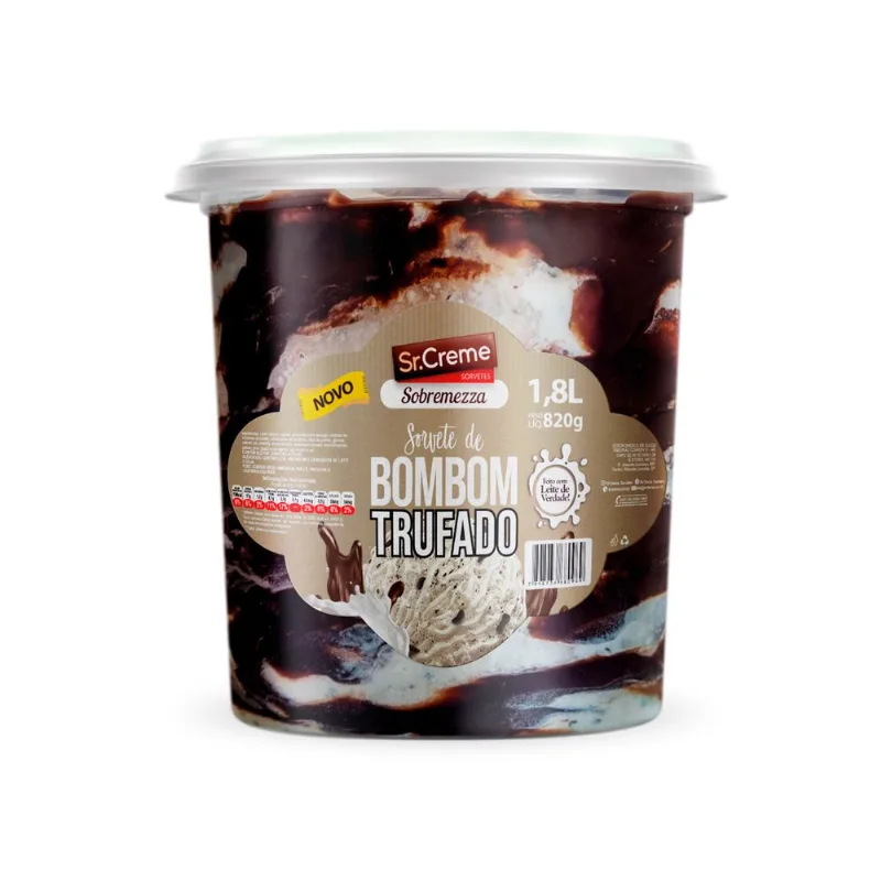 Sorvete SrCreme Sobremezza 1,8L Bombom Trufado