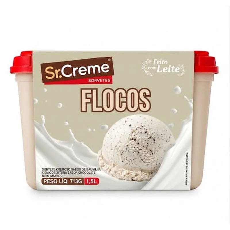 Sorvete Sr Creme Flocos 1,5L