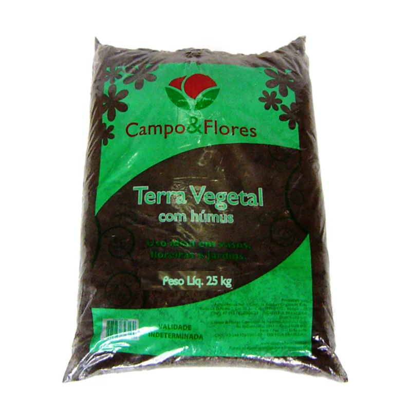 Terra Vegetal com Húmus Campo e Flores 25 kg