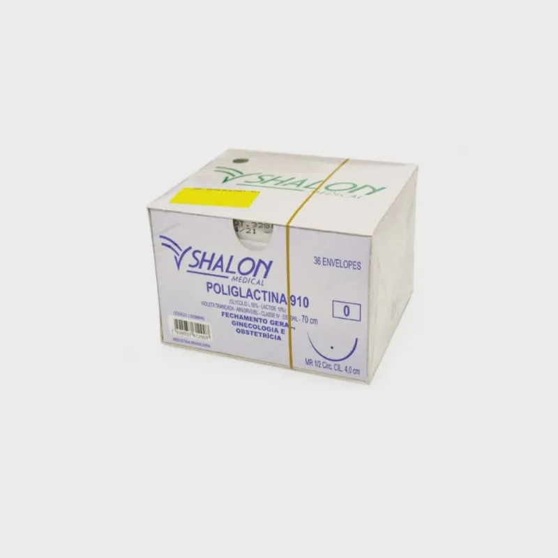 Fio de sutura poliglactina 0 com agulha L500MR40 (cx C/36 env) - shalon