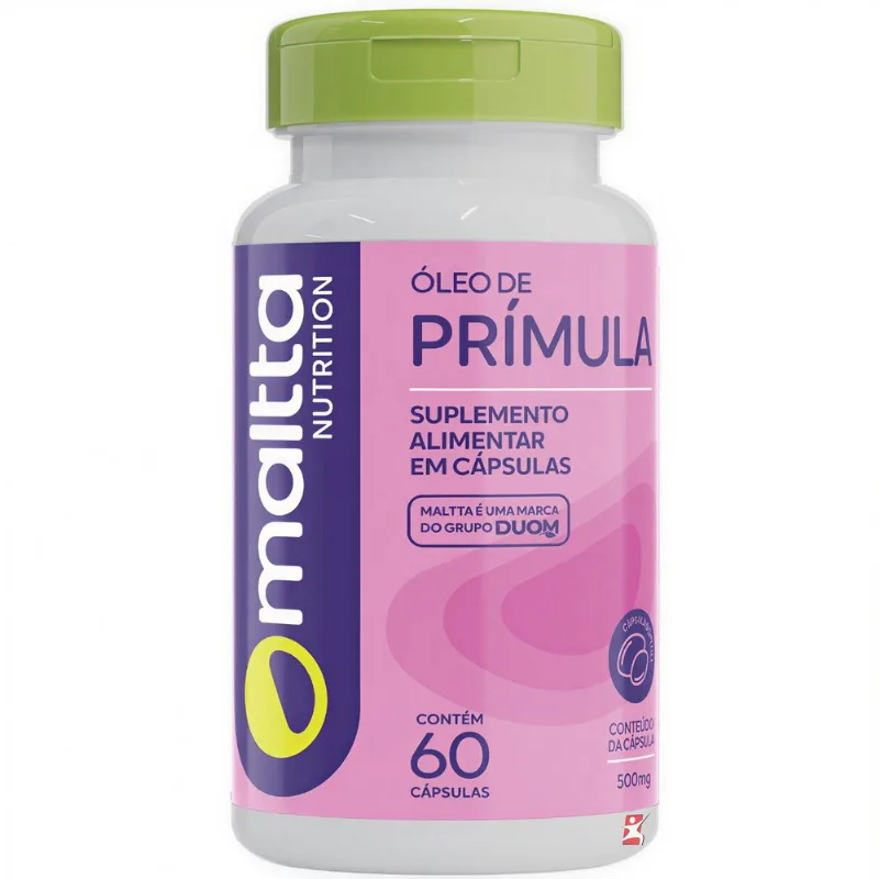 ÓLEO DE PRIMULA 500MG SAÚDE E BELEZA DA MULHER 60 CÁPSULAS - MALTTA NUTRITION