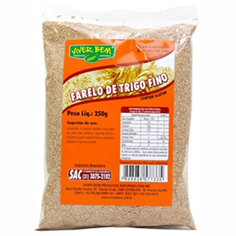 Farelo de Trigo Fino Viver Bem Pacote 250g