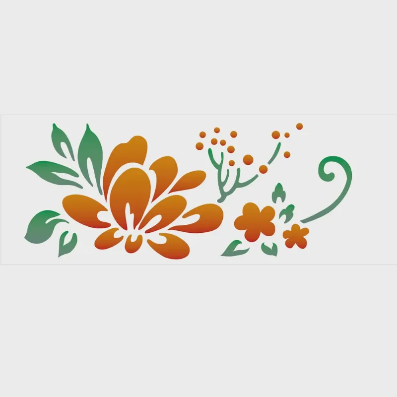 Stencil Sp. 10x30 2223 Flor Estelizada