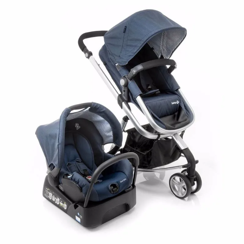 Travel System Mobi Safety 1St Blue Denim