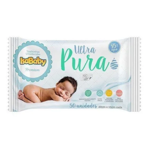 TOALHINHAS UMEDECIDAS ISABABY PREMIUM 50UN