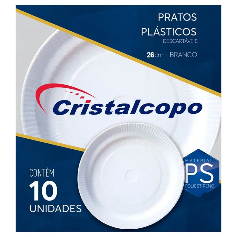 PRATO DESC CRISTALCOPO 26CM BR COM 10 RASO - CRISTALCOPO