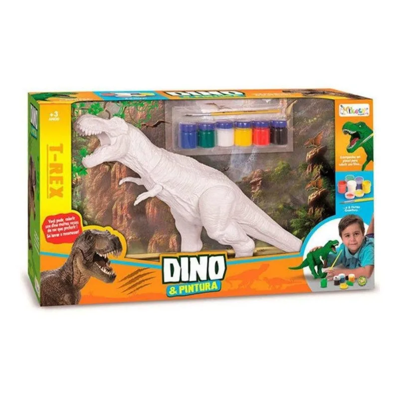 Brinquedo Dinossauro Para Colorir Dino Pintura T-Rex Miketa