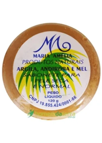 Sabonete De Argila Maria Amélia Com Andiroba E Mel 120g - MARIA AMELIA