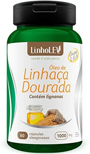 Linhaça Dourada 60 Cápsulas Linholev - LINHO LEV - Suplementos