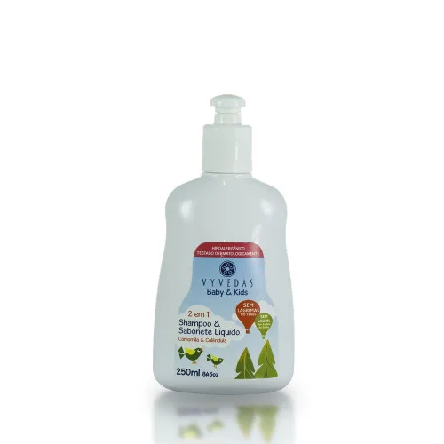Shampoo E Sabonete Baby Líq 250ml Vyvedas - VYVEDAS - Perfumaria