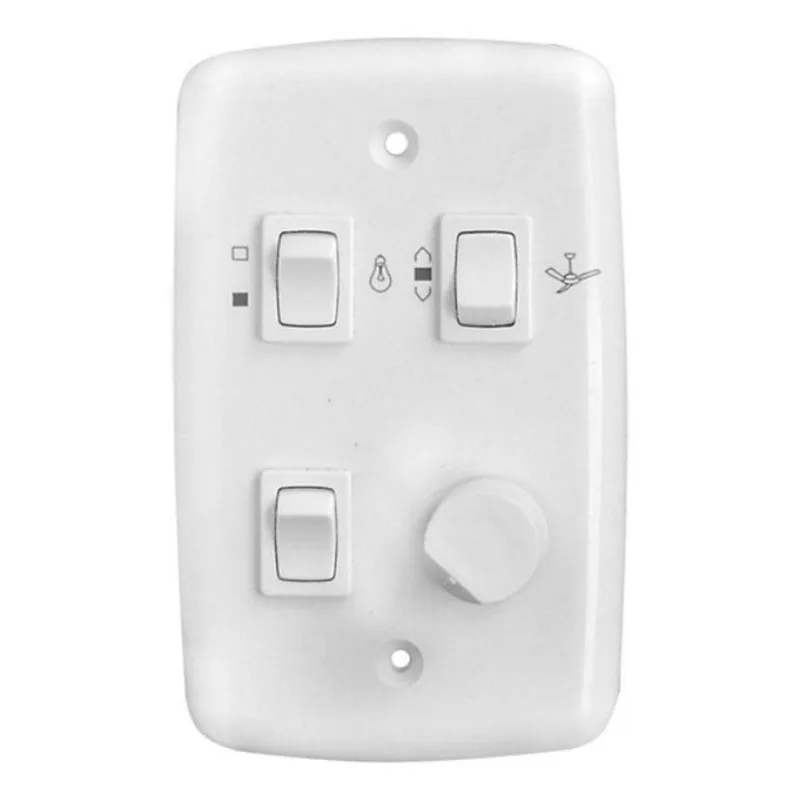 Chave Ventilador Rotativa 301 CVR2L Bivolt 2 Lampadas Branco Rima